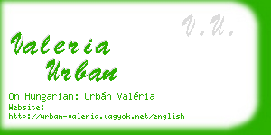 valeria urban business card