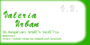 valeria urban business card